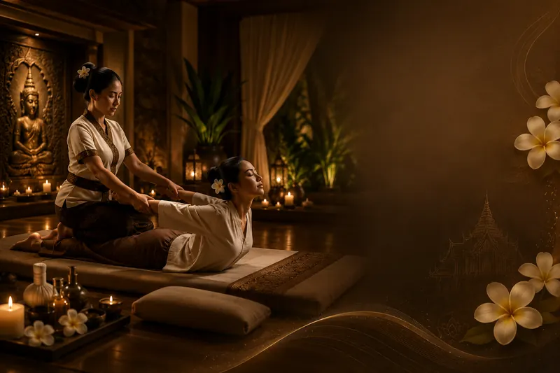 Traditional Thai massage therapy session at Thai Elysium Spa Meydan